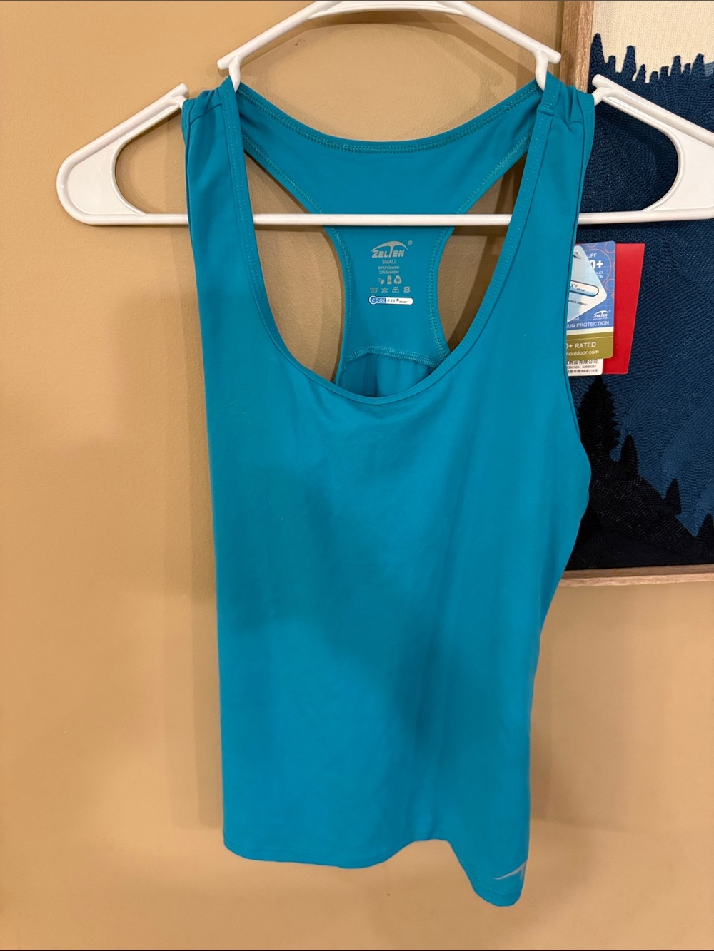 Zelen Teal Athletic Racerback Tank new with tags  cool max size small